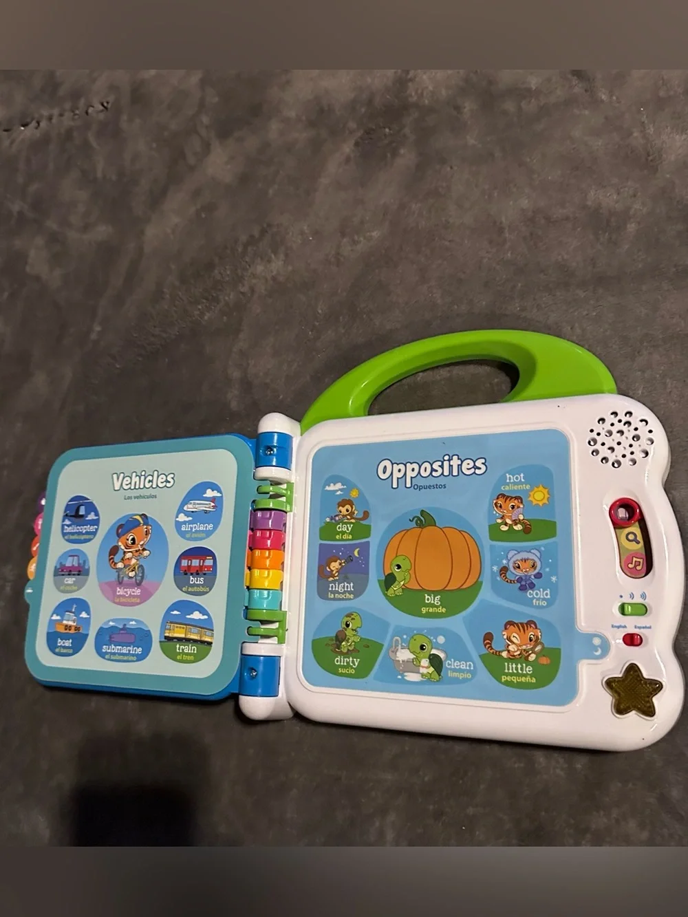 LeapFrog Learning Friends 100 Words Book Bilingual English Spanish Tested